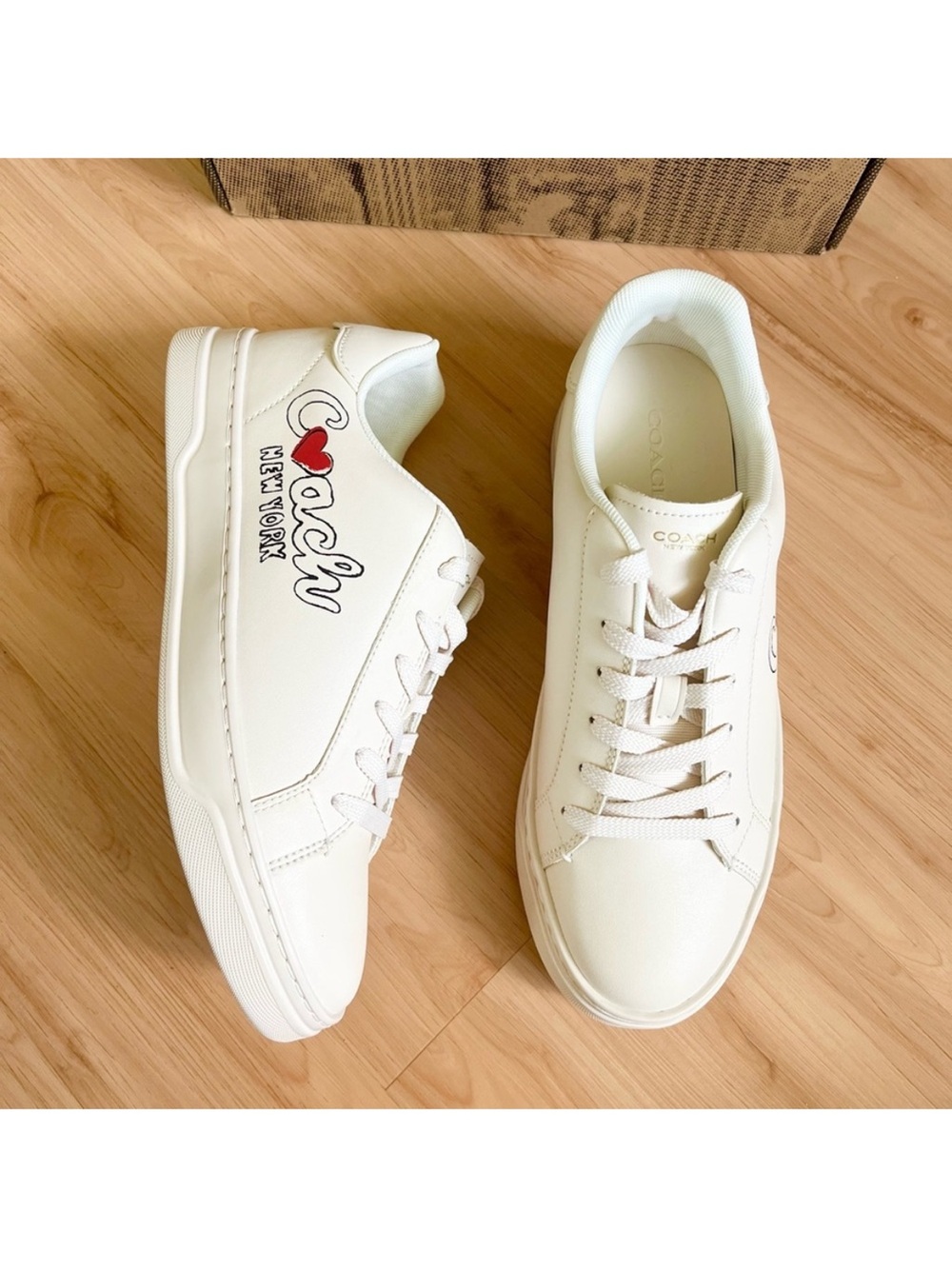 Coach High Line Sneaker With Heart Women 10.0 B # CBR66 - Picture 6 of 13